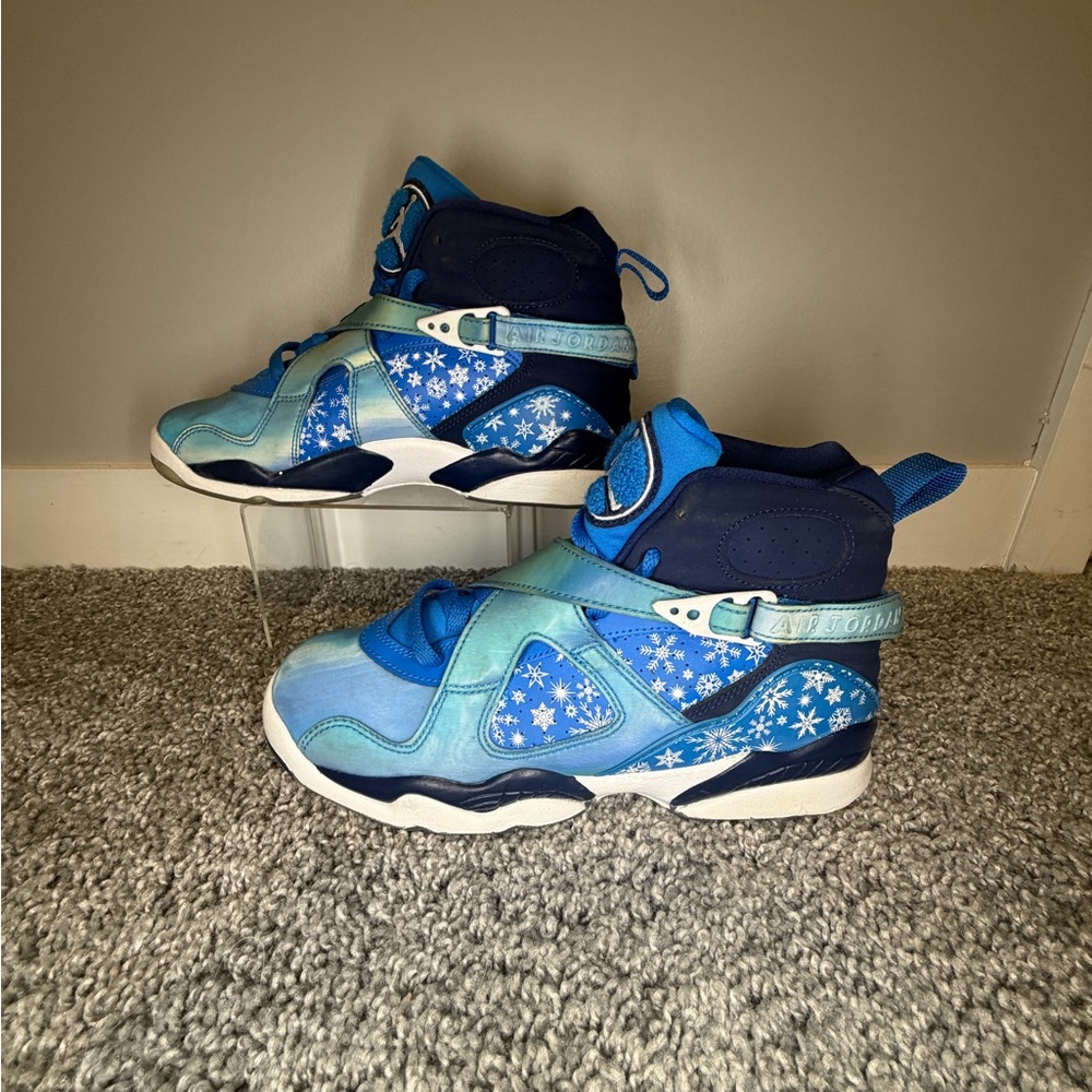 Air Jordan 8 Retro “Snowflake” Blue White 6Y / Women’s 7.5
